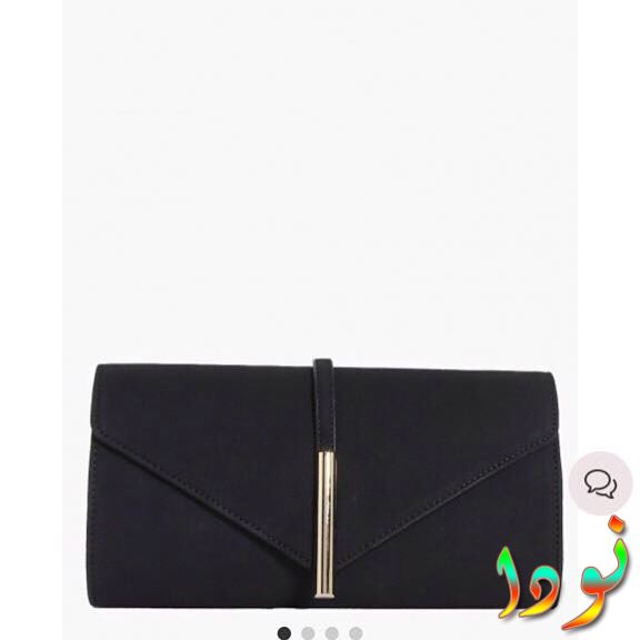 شنطة يد متوسطة سوداء شمواه