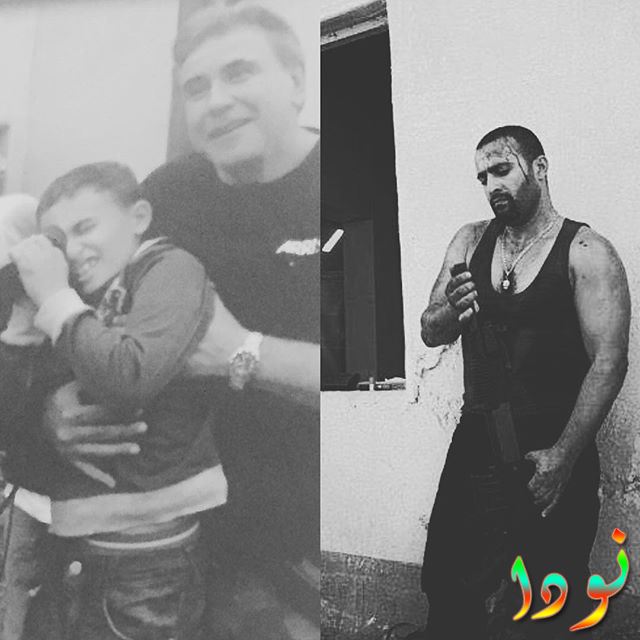 أحمد السقا وهو صغير مع والده
