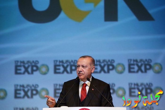 رجب طيب اردوغان في الحفل الختامي لمعرض موسايد اكسبو